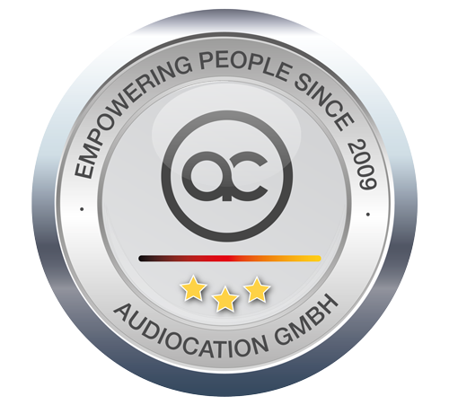 Audiocation GmbH Siegel – Pionier im E-Learning und digitaler Weiterbildung seit 2009