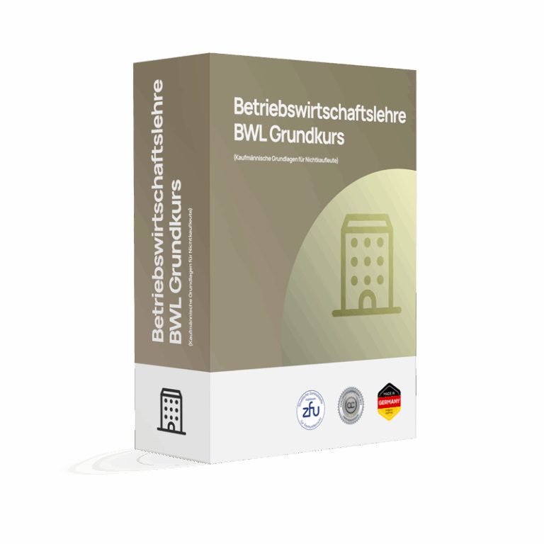 BWL-Grundkurs – Betriebswirtschaft online lernen mit der WBA BWL Onlinekurs – Grundlagen der Betriebswirtschaftslehre mit der Weiterbildungsagentur (WBA)