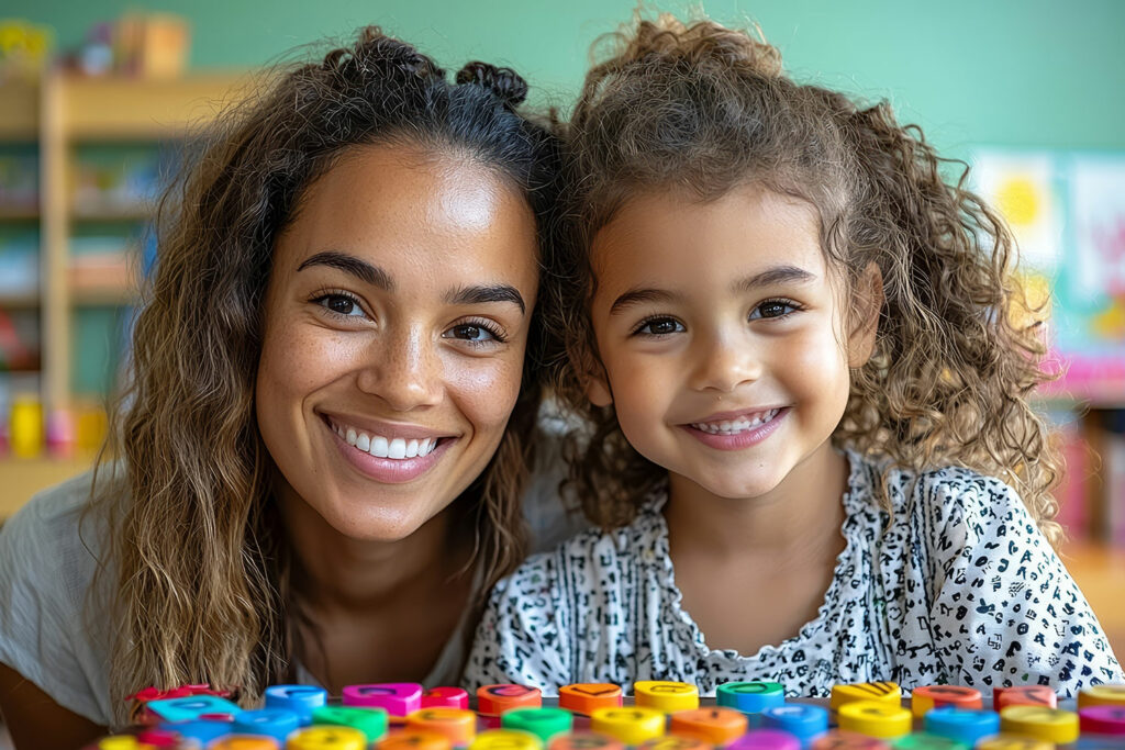 Eine Frau und ein Kind als Symbolbild für die Berufsgruppe Kita Assistenz