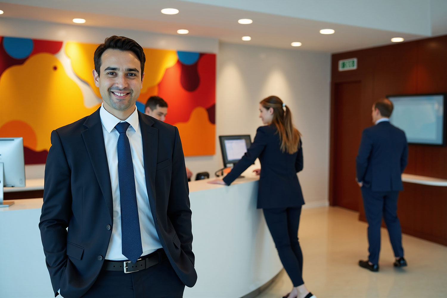 Mitarbeiter in Unternehmen wird durch Onlinekurs zum zertifizierten KI-Manager weitergebildet
