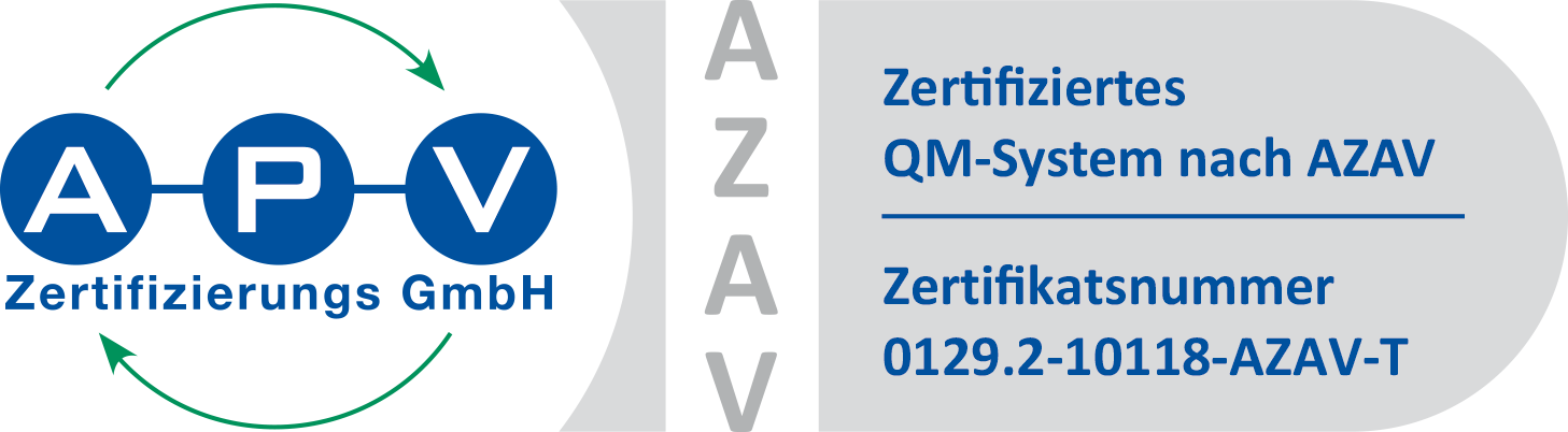 APV Zertifikat AZAV